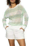 Sanctuary Open Knit Sweater In Mint Tea