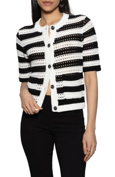 Sanctuary Open Stitch Cardigan In Black