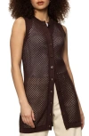 Sanctuary Open Stitch Longline Cotton Vest