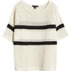 Sanctuary Open Stitch Short Sleeve Cotton Sweater