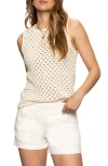 Sanctuary Open Stitch Sleeveless Cotton Sweater In Eco Natural