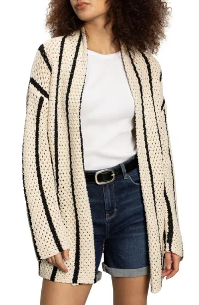 Sanctuary Open Stitch Stripe Cotton Beach Cardigan