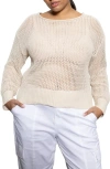 Sanctuary Open Stitch Sweater In Birch