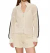 Sanctuary Open Stitch Track Jacket In White