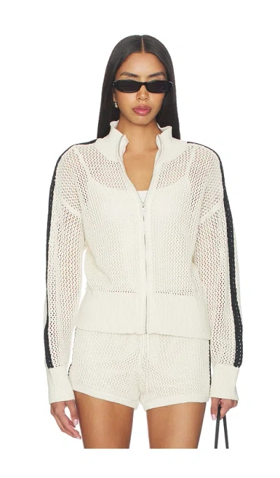Sanctuary Open Stitch Track Jacket In Neutral