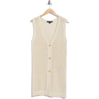 Sanctuary Open Stitch Vest In White