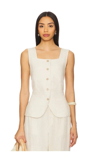 Sanctuary Outsmart Square Neck Vest In Cream