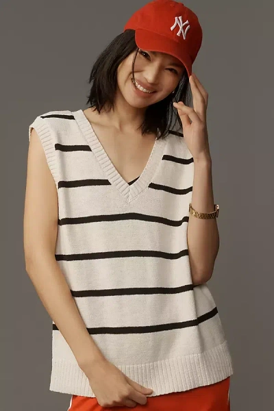 Sanctuary Oversized Boyfriend Sweater Vest In Black