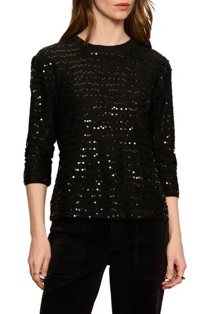 Sanctuary Paillette Sweater In Black