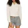 Sanctuary Paperboy Crop Jacket In Bleached White