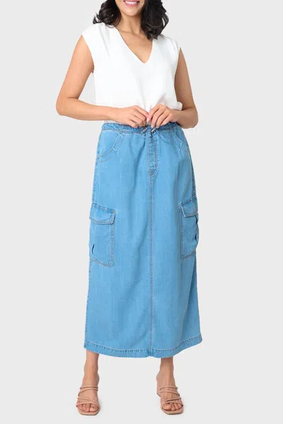 Sanctuary Parachute Skirt In Sun Drenched In Blue