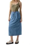 Sanctuary Parachute Chambray Cargo Midi Skirt In Multi
