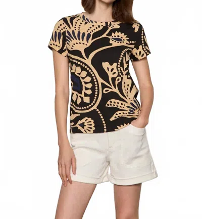 Sanctuary Perfect Crew Neck Tee In Mega Shapeshift In Black