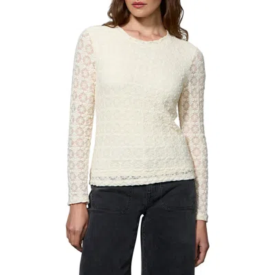 Sanctuary Perfect Lace Long Sleeve T-shirt In Bone Ivory
