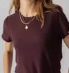 Sanctuary Perfect Mesh Tee In Dark Cherry In Red