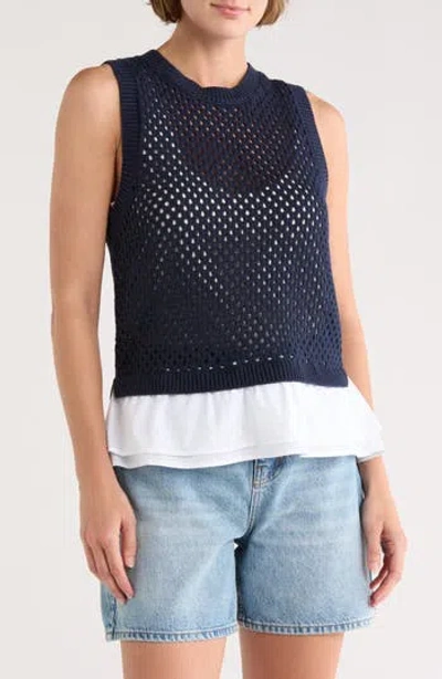 Sanctuary Perfect Mix Cotton Sweater Vest In Gold