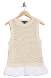 Sanctuary Perfect Mix Cotton Sweater Vest In White