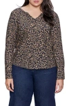 Sanctuary Perfect Notch Print Long Sleeve T-shirt In Brown