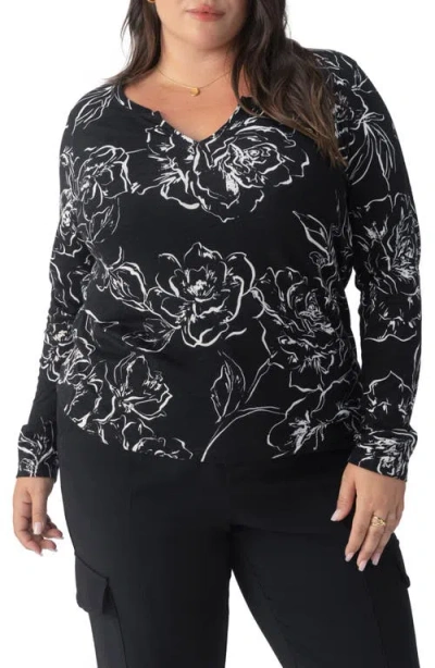 Sanctuary Perfect Notch Print Long Sleeve T-shirt