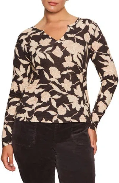 Sanctuary Perfect Notch Print Long Sleeve T-shirt In Multi