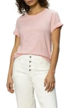 Sanctuary Perfect Roll Sleeve Cotton T-shirt In Earth Pink