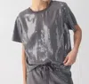 Sanctuary Perfect Sequin Tee In Grey In Multi