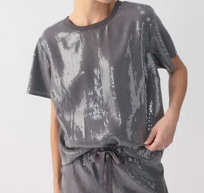 Sanctuary Perfect Sequin Tee In Grey In Multi