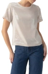 Sanctuary Perfect Sequin Top In Frosted Almond