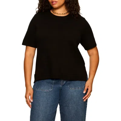Sanctuary Perfect Short Sleeve Sweater In Black