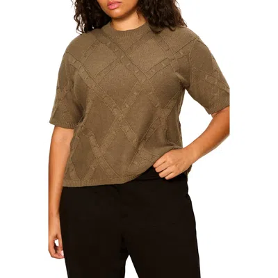 Sanctuary Perfect Short Sleeve Sweater In Multi