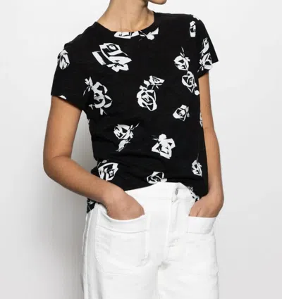 Sanctuary Perfect Short Sleeve Tee In Rose Pop In Black