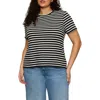 Sanctuary Perfect Stripe Relaxed Fit T-shirt In Black