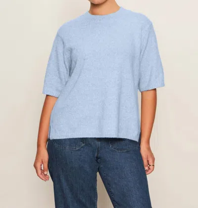 SANCTUARY PERFECT SWEATER TEE IN POWDER BLUE