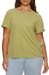 Sanctuary Perfect Roll Sleeve Cotton T-shirt