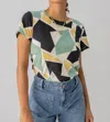 Sanctuary The Perfect Geo Print Cotton Blend Knit Top In Multi