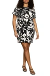 Sanctuary Perfect Tee Mix Floral Cotton Blend Minidress In Inked Impressions