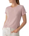 Sanctuary Perfect Roll Sleeve Cotton T-shirt In Multi