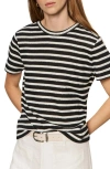 Sanctuary Perfect Textured Striped Tee In Black