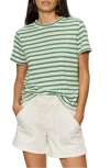 Sanctuary Perfect Texture Stripe Tee In Green