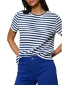 Sanctuary Perfect Textured Striped Tee In Blue