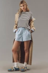 Sanctuary Perfect Texture Stripe Short Sleeve Sweater In Multi