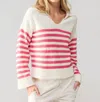 SANCTUARY PERFECT TIMING SWEATER IN FLUSHED STRIPE