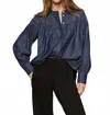 Sanctuary Personal Best Shirred Button-up Shirt In Black