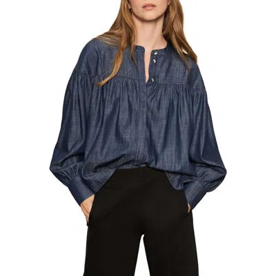 Sanctuary Personal Best Denim Top In Blue
