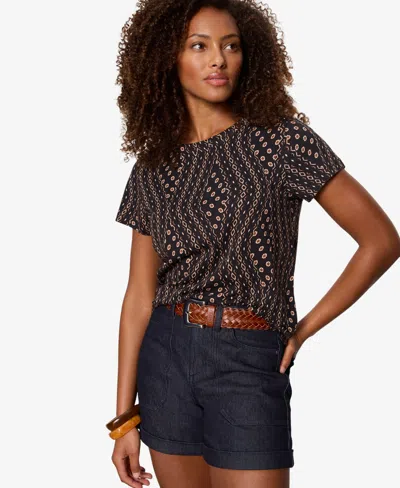 Sanctuary Petite Crewneck Short-sleeve T-shirt In Blue
