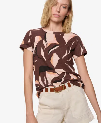 Sanctuary Petite Crewneck Short-sleeve T-shirt In Brown
