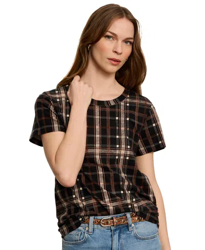 Sanctuary Petite Crewneck Short-sleeve T-shirt In Brown