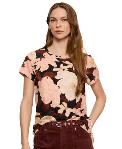Sanctuary Petite Crewneck Short-sleeve T-shirt In Brown