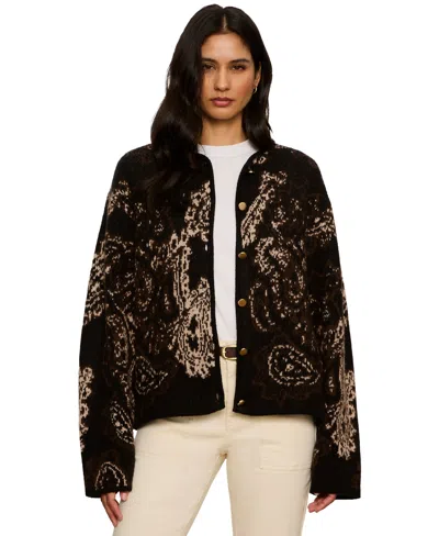 Sanctuary Petite Jacquard Jacket In Black