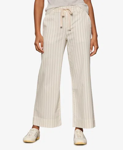Sanctuary Petite Lily Wide-leg Cropped Pants In Neutral
